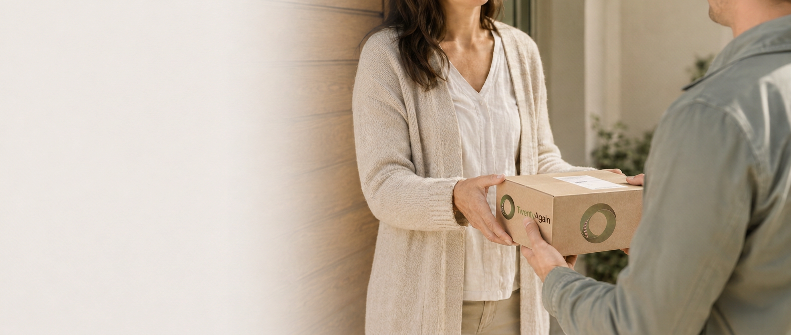 Discreet TwentyAgain package delivery